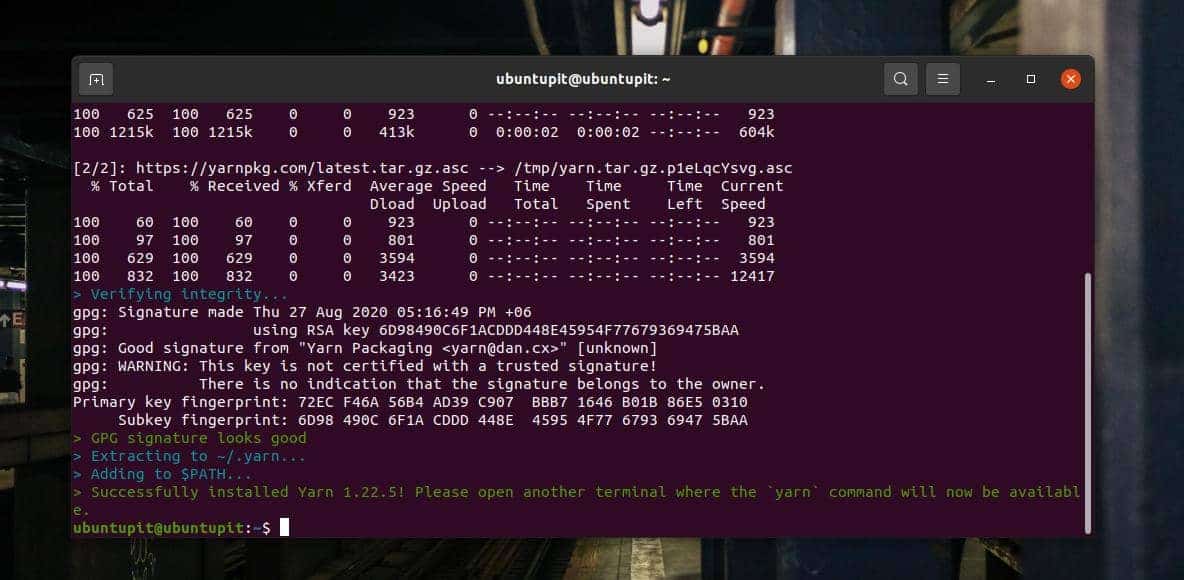 How to Install and Configure Yarn on Linux Distributions