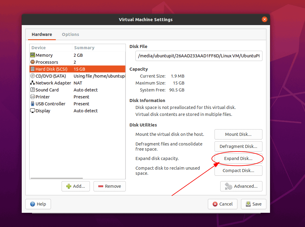 How to Increase VM Virtual Disk Space on VirtualBox and VMware
