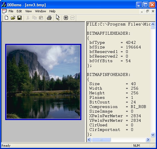 Visual C++ Example Load DIB Bitmap File and Save Bitmap file and