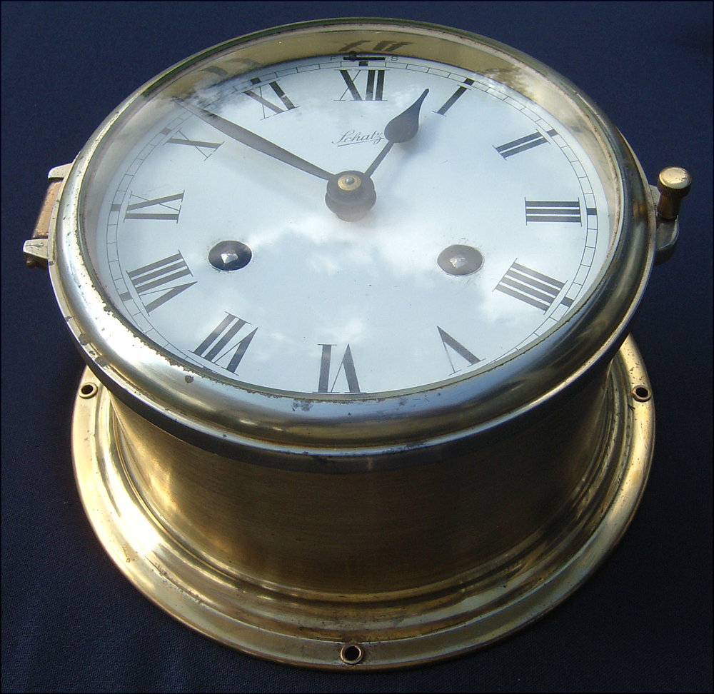 Vintage August Schatz & Söhne 8 day ship bell clock eBay