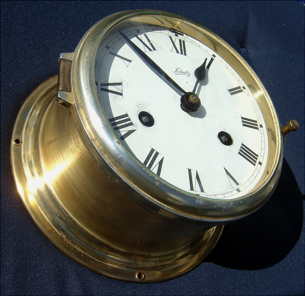 Vintage August Schatz & Söhne 8 day ship bell clock eBay