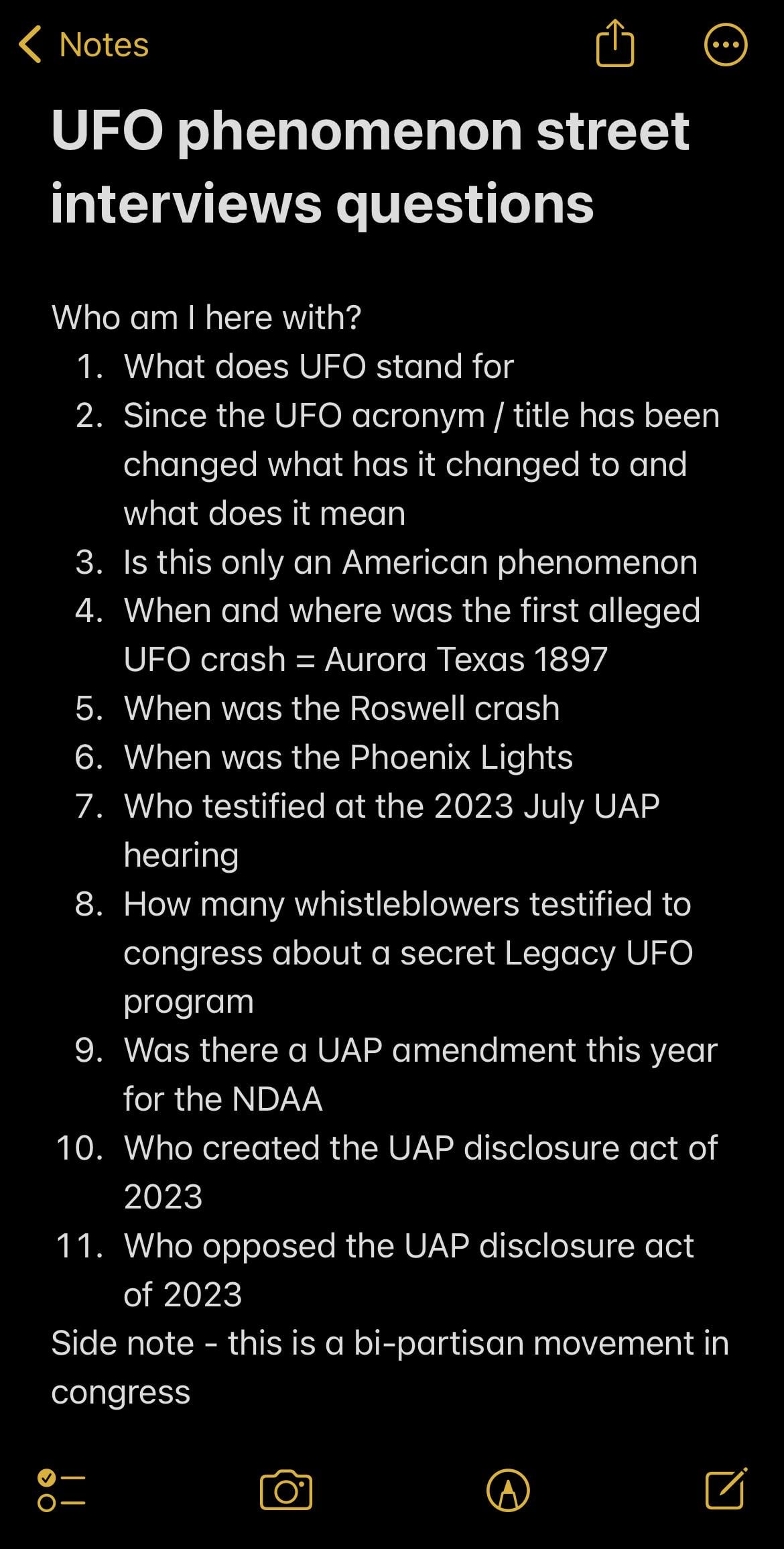Doing Street interviews to ask what people know about the UFO UAP