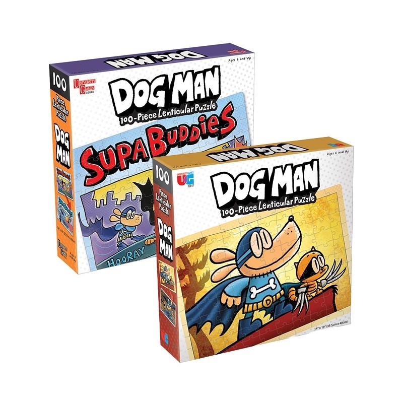 Dog Man Lenticular 100pc Puzzle Assortment U. Games
