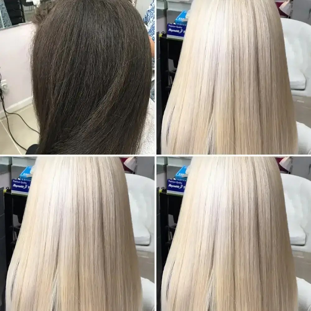 How To Bleach Dark or Black Hair Blonde in 1 Sitting Only! Ugly