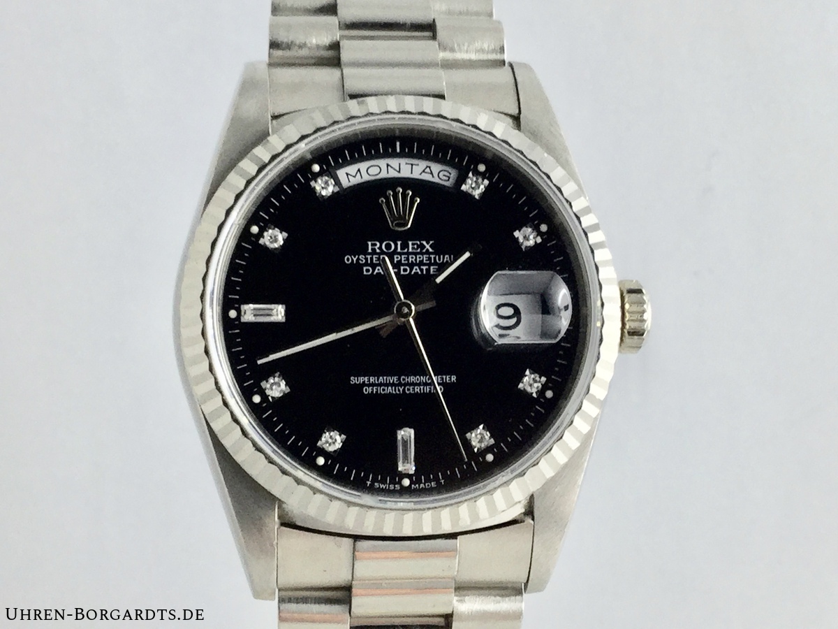 Rolex Day Date 36mm Double Quick 750 Weißgold Referenz 18239 Baujahr