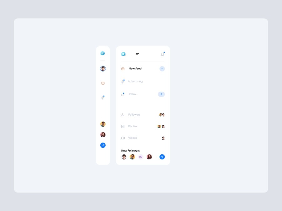 Dashboard Sidebar Navigation Figma & Adobe XD Resources UI Dux