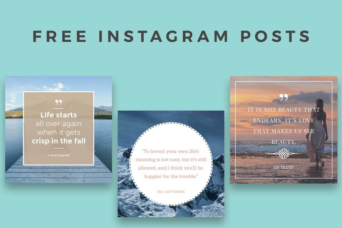 instagram posts templates PSD