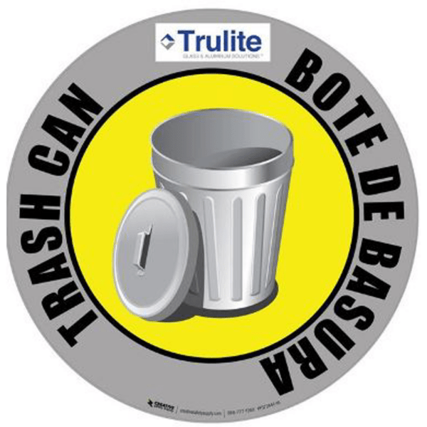 Trash Can Sticker Universal Industrial Supply