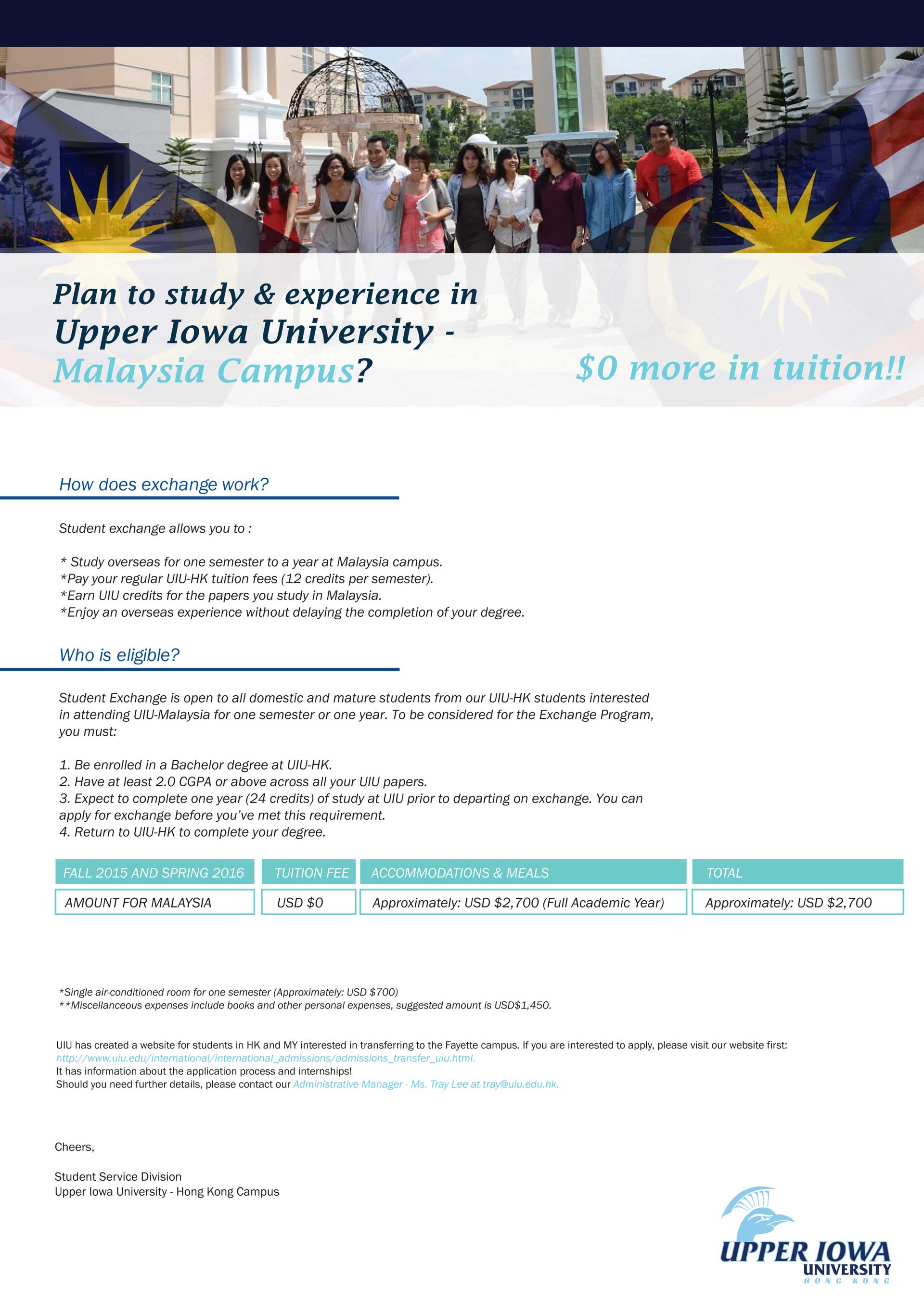 Exchange Program 2015Malaysia UIU