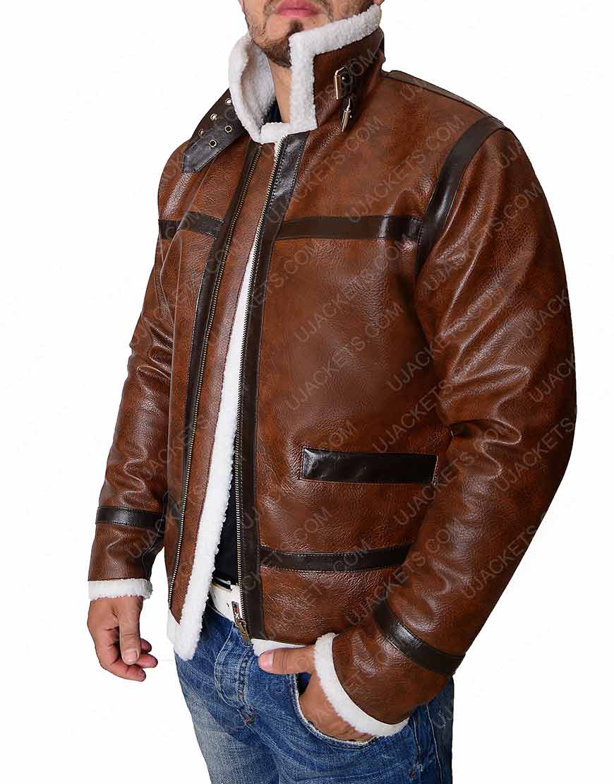 Shearling Resident Evil 4 Leon Kennedy Jacket UJackets