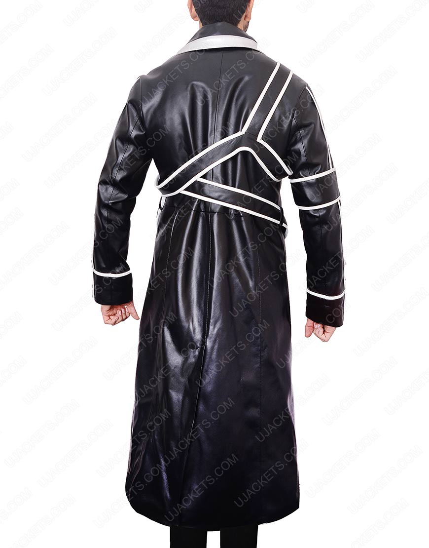 Kirito Trench Coat sword Art Online Black Leather Jacket