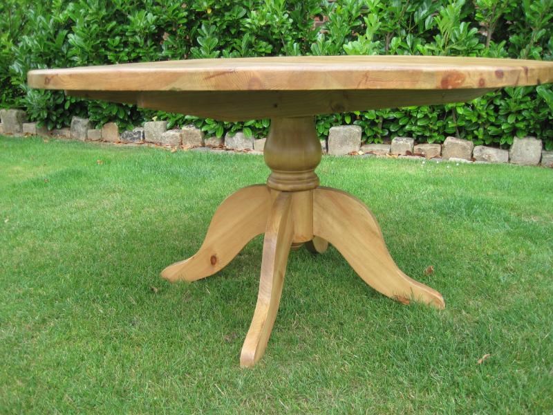 Reclaimed Pine Round Dining or Kitchen Table 4471