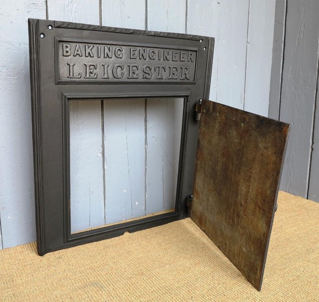 Antique Original Cast Iron Bakers Oven Door