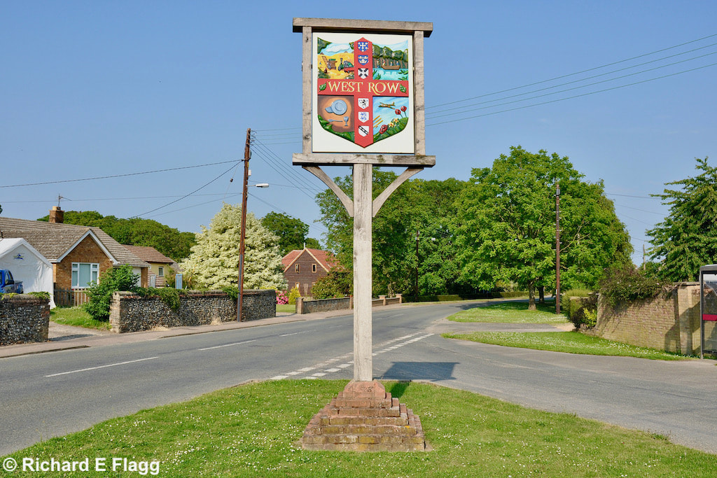 West Row Village Sign UK Airfields
