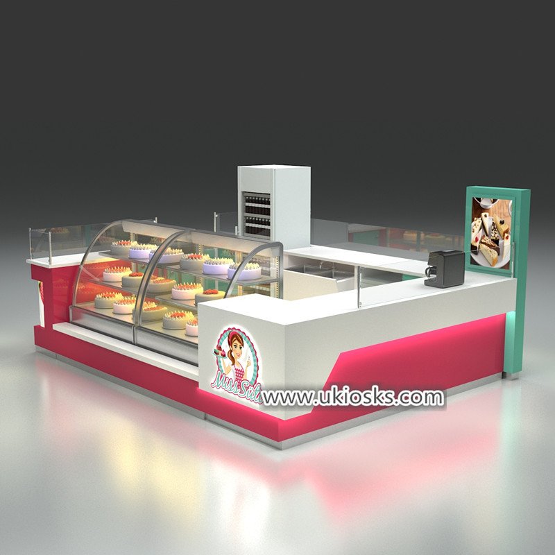Customize cake display kiosk cupcake retail stand for sale Mall Kiosk