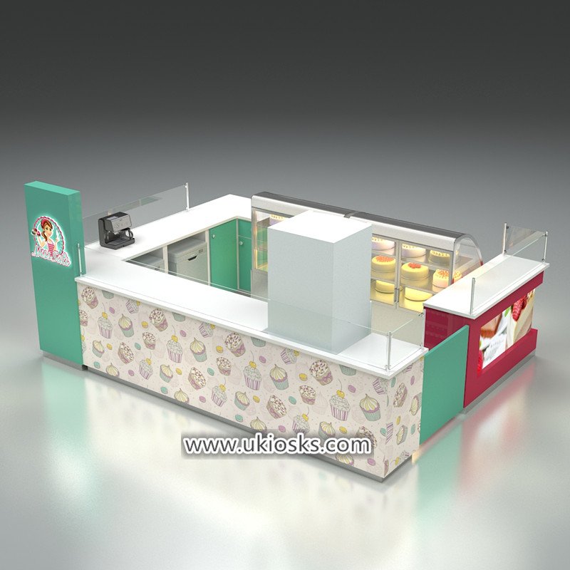 Customize cake display kiosk cupcake retail stand for sale Mall Kiosk