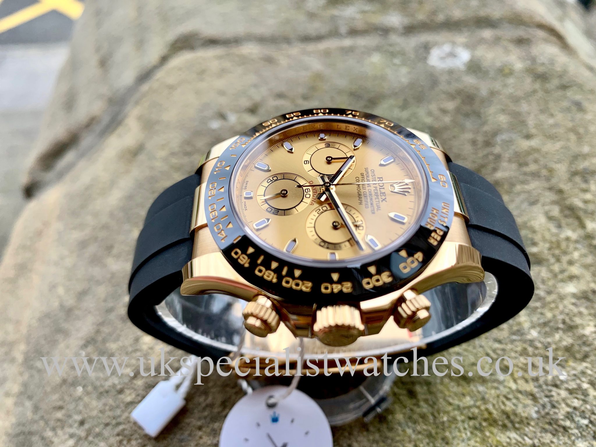 Rolex Daytona Oysterflex 18ct Yellow Gold 116518ln New Unused Uk Specialist Watches