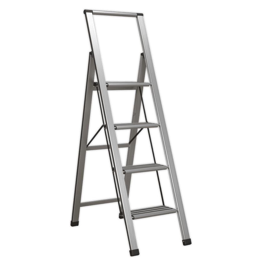 Aluminium Professional Folding Step Ladder 4Step 150kg Capacity UK