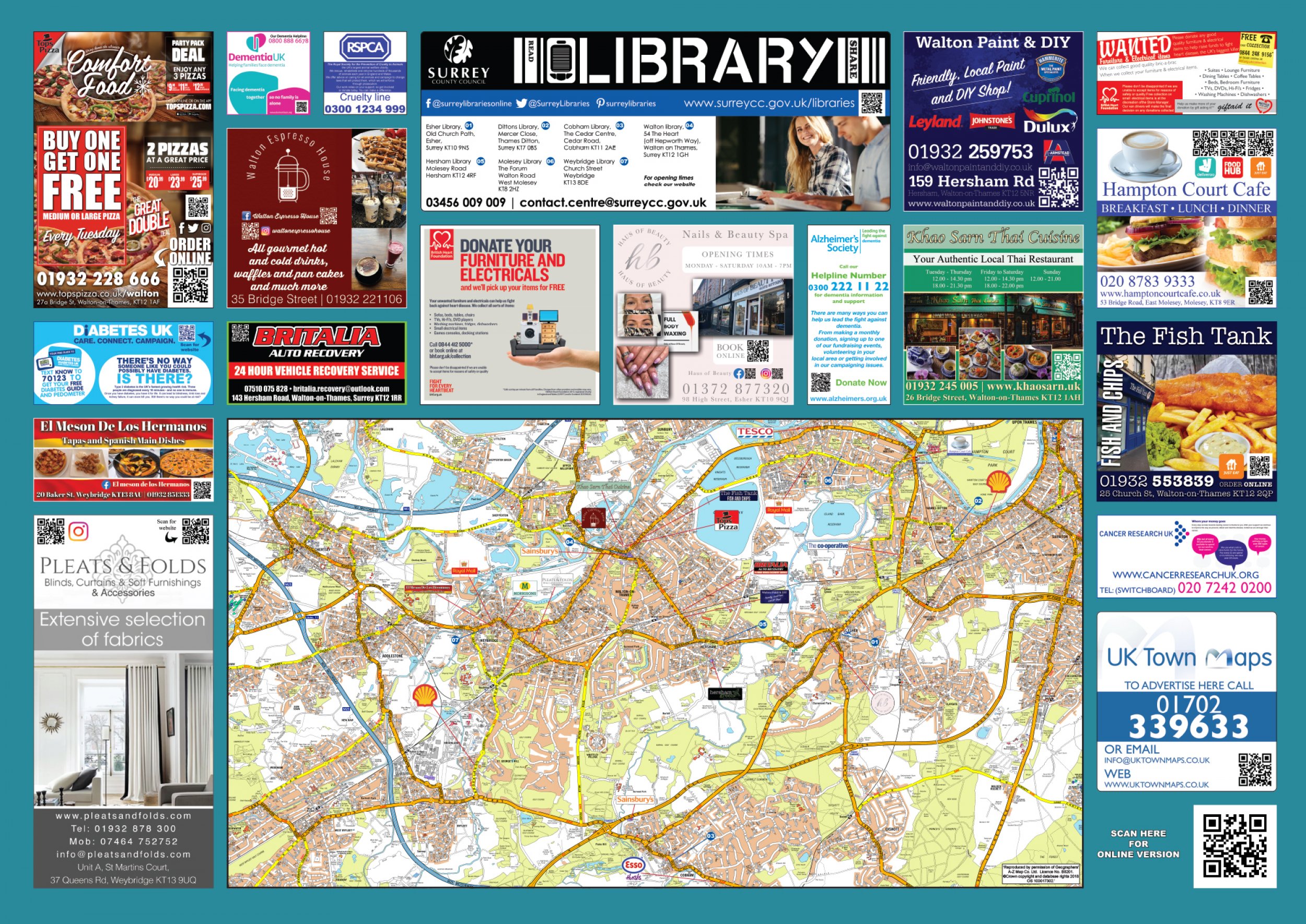 Elmbridge Sited Map UK Town Maps