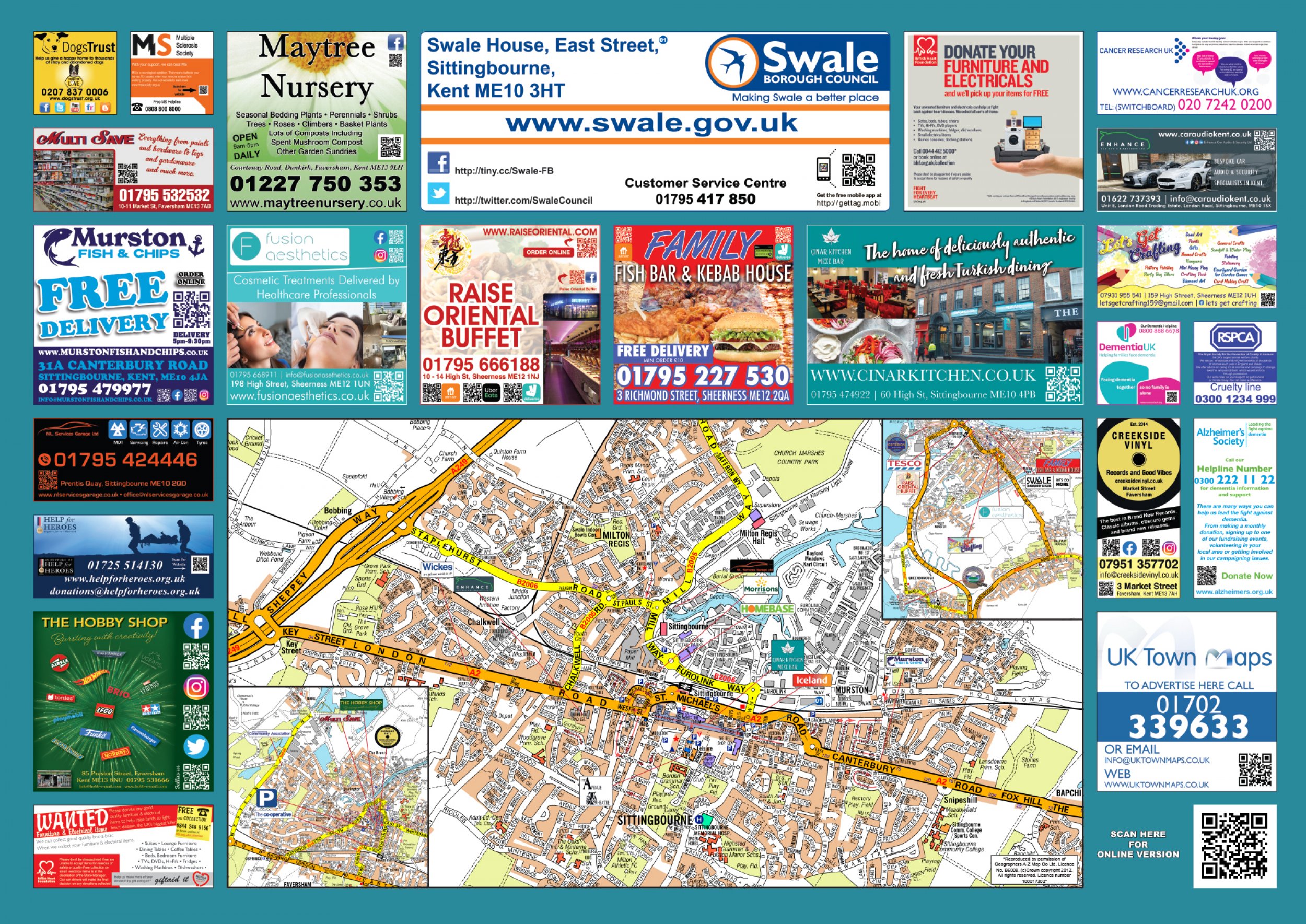 Swale Sited Map UK Town Maps