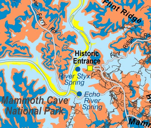 Mammoth Cave Map Overlay New Version Of Mammoth Cave Map Released By Kgs, Kgs, Kentucky Geological Survey