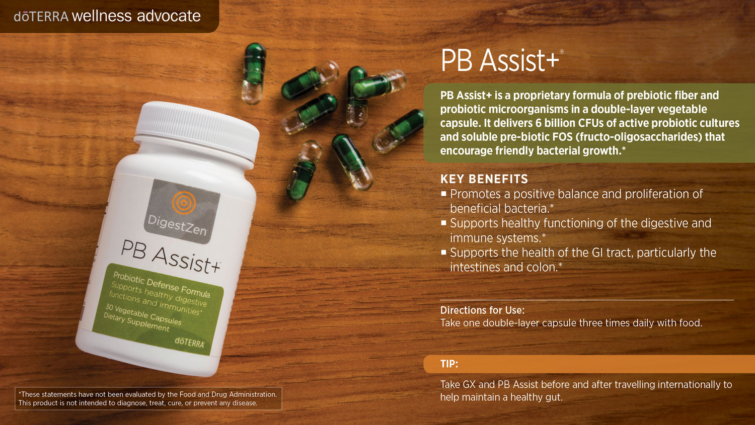 doTERRA PB Assist®+ "Formula de apărare probiotică" Uleiuri Esentiale