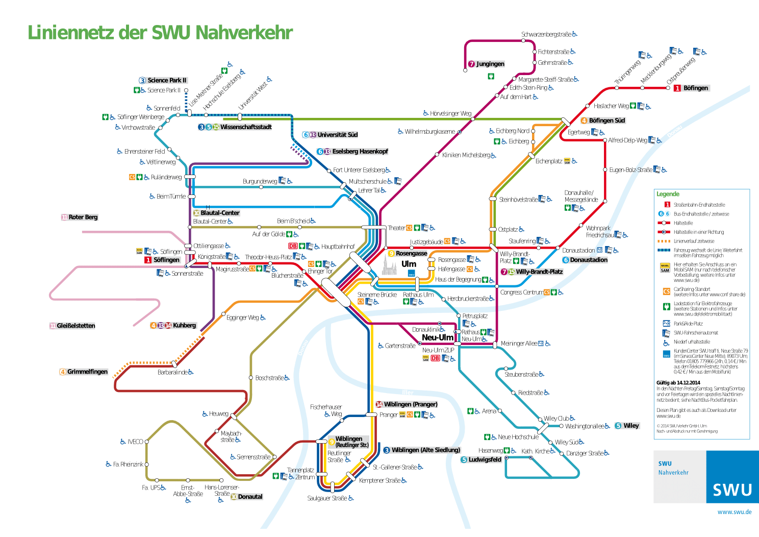 Metro Ulm Karte Accessibility of the Ulm Public Transit System
