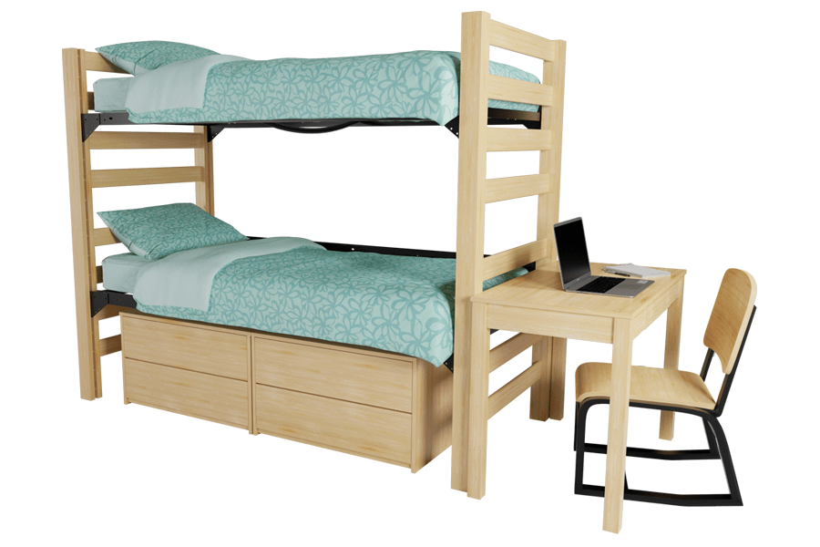 Solid Wood Bunk Bed University Loft Company