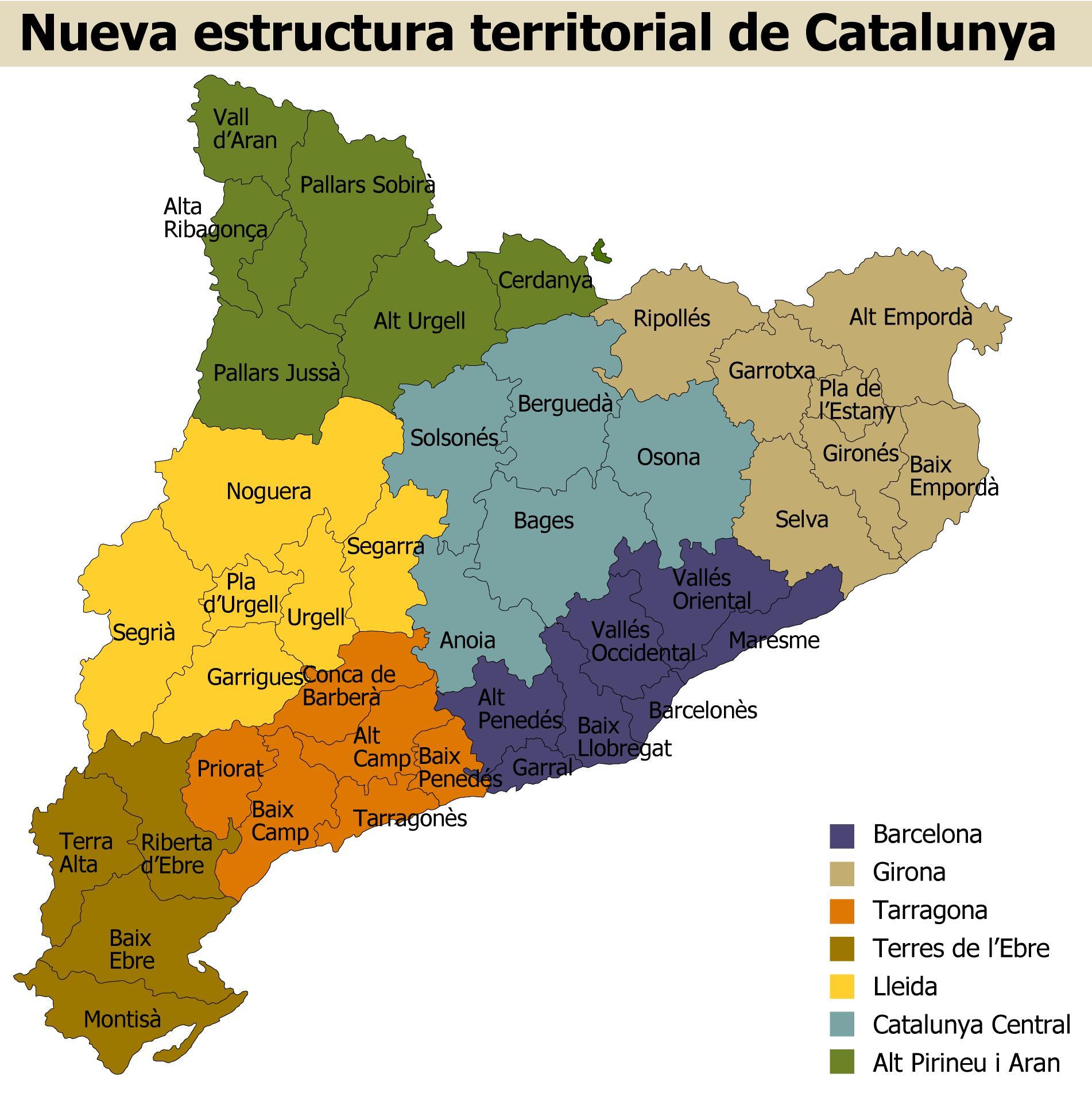 Catalunya aprueba la ley de veguerías, que debe poner fin a las cuatro
