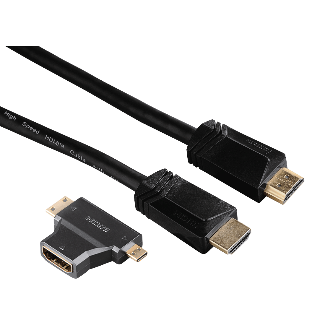 Hama HDMI cable, 1.5 m + HDMI adapter Ultimate Electronics Home