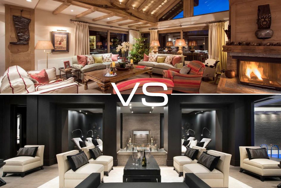Traditional Ski Chalet vs Modern Ski Chalet Ultimate Luxury Chalets(025)