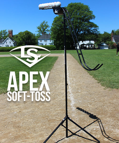Apex Soft Toss hitting machine, Louisville Slugger soft toss machine,