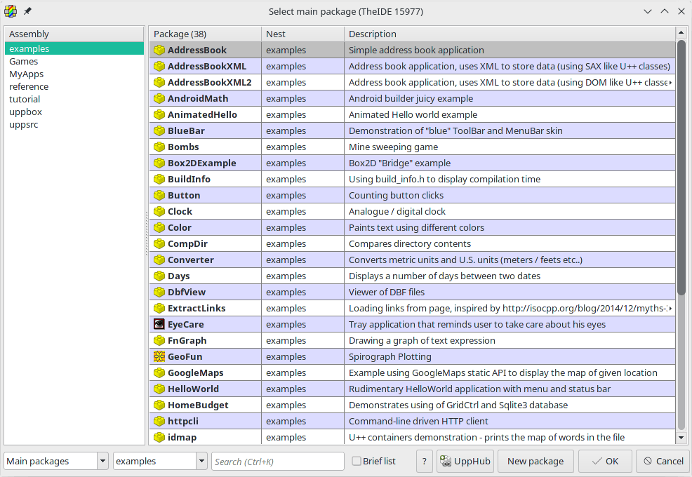 Packages, Assemblies and Nests U++