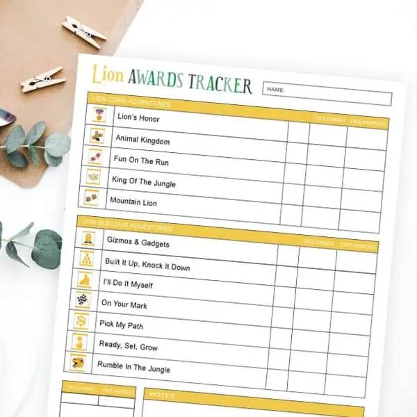 Free Lion Scout Printables Ultimate Scouts