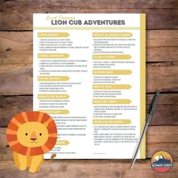 Lion Scouts Adventures Quick Overview Ultimate Scouts