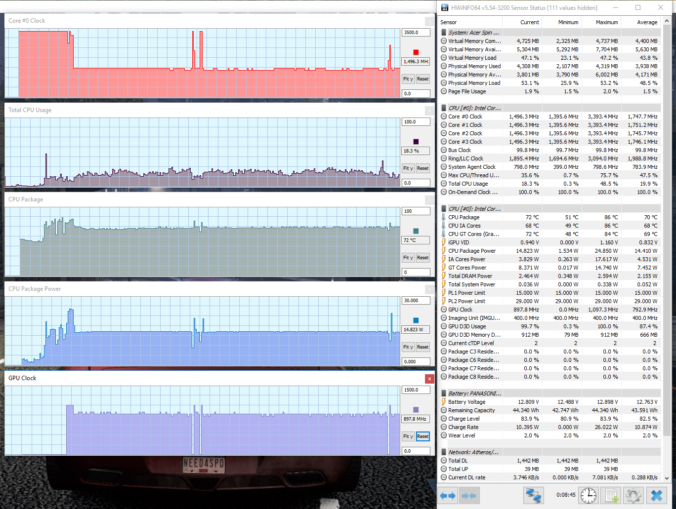 Intel Core i58250U (Kaby LakeR, 8th generation