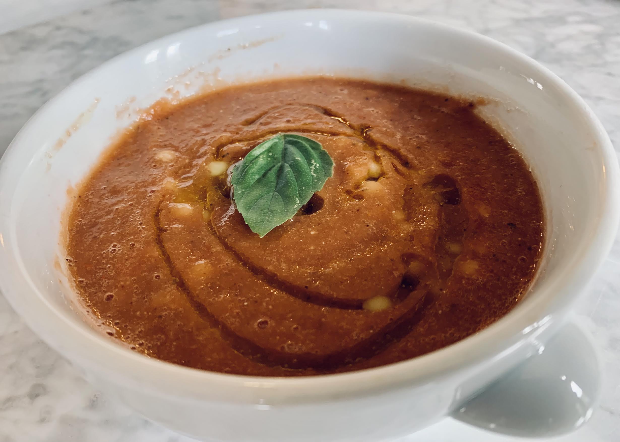 Roasted Creamy Tomato Eggplant Soup