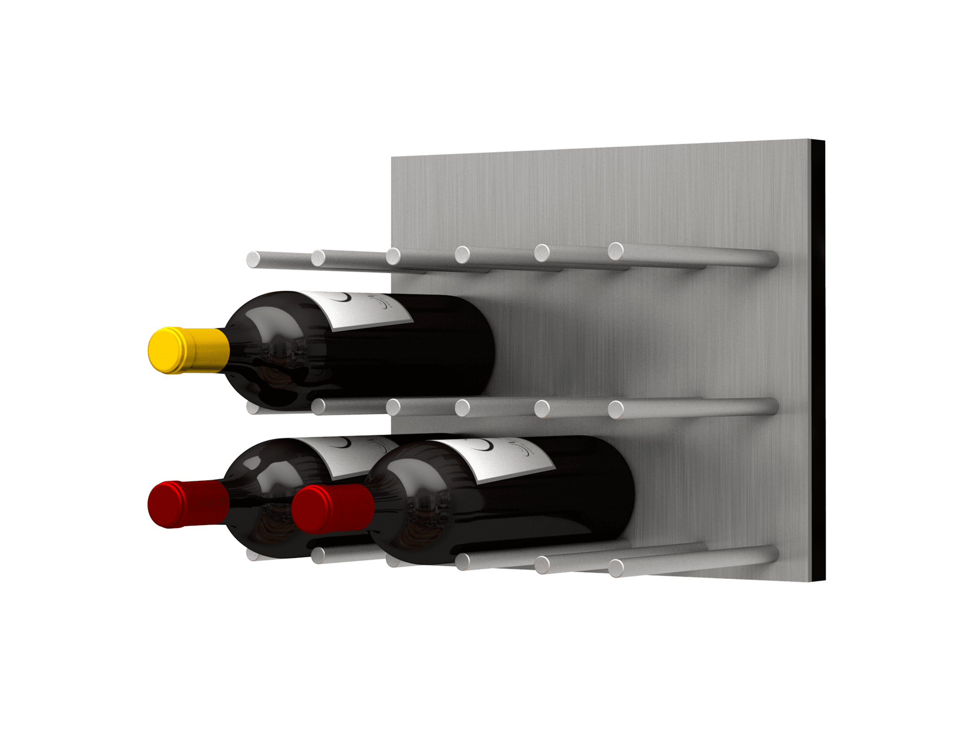Ultra Wine Racks Fusion Panel Wine Rack—Black Acrylic (9 Bottles) Wine Cooler City