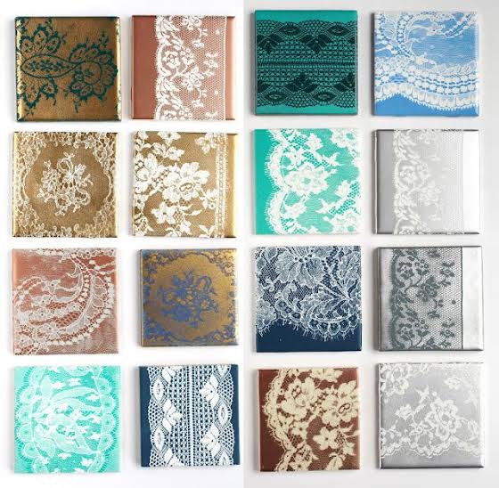 Spray Painting with Lace Umbilini