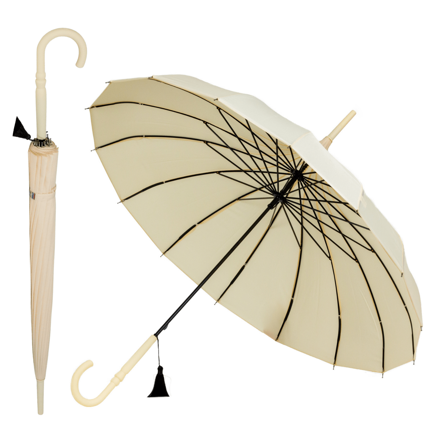 Cream Umbrella / Ivory Oriental Pagoda Umbrella Heaven