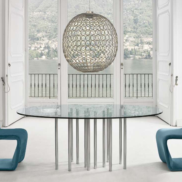 Bonaldo Mille Glass Dining Table Contemporary Dining Room Furniture