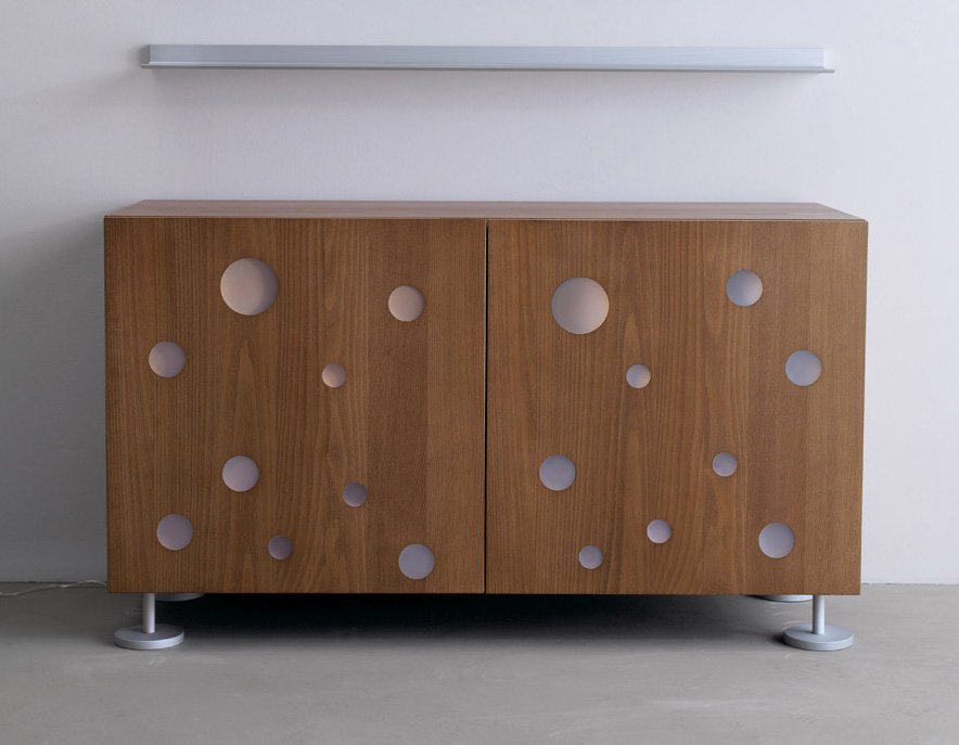Horm Polka Dot Wooden Storage, Living Room Furniture