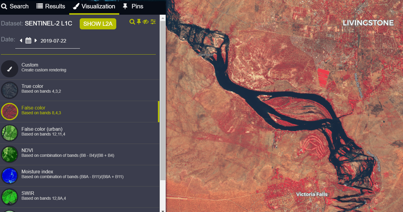Sentinel Hub EO Browser UNSPIDER Knowledge Portal
