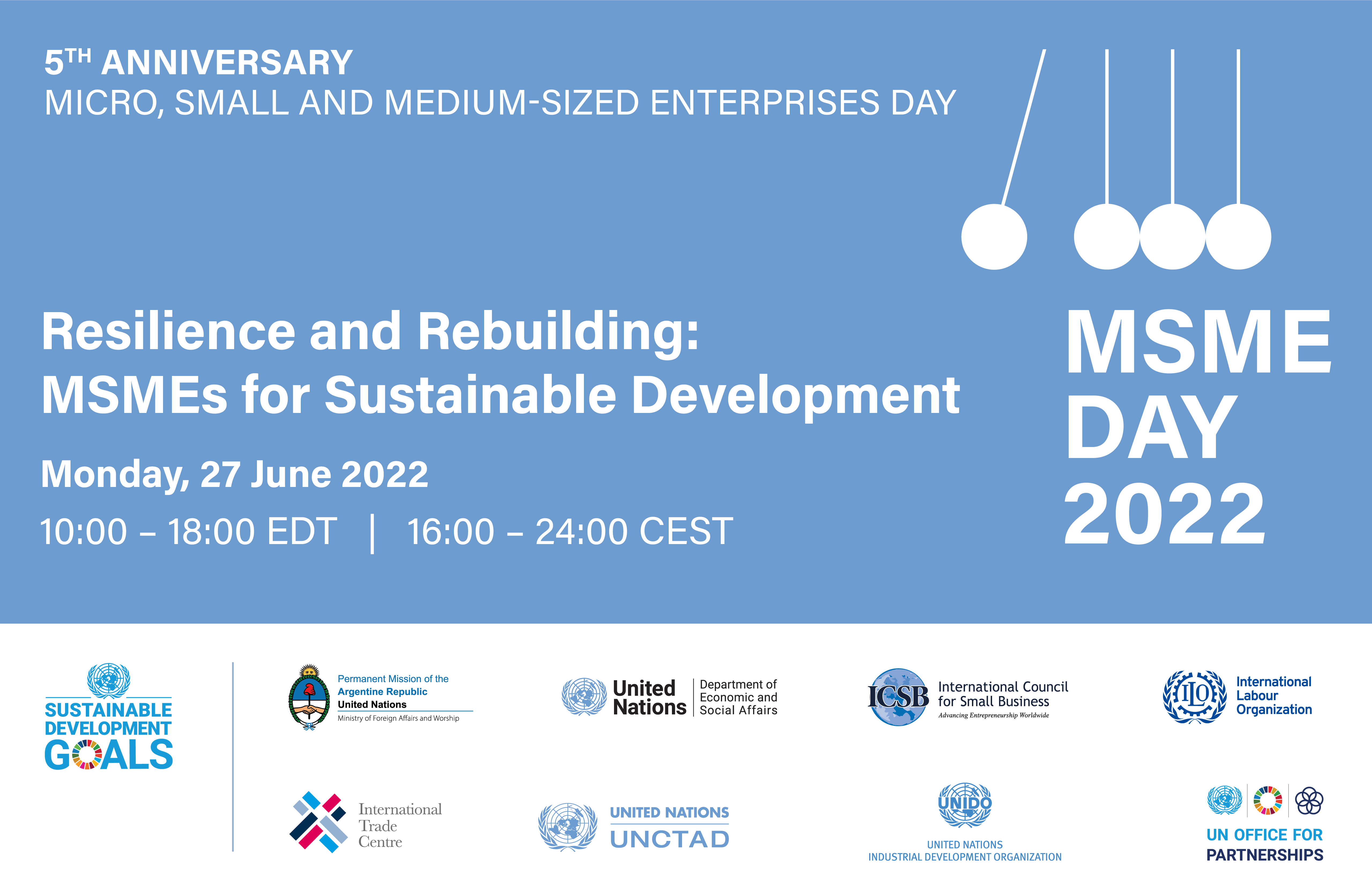 MSME Day 2022 Resilience and Rebuilding MSMEs for Sustainable