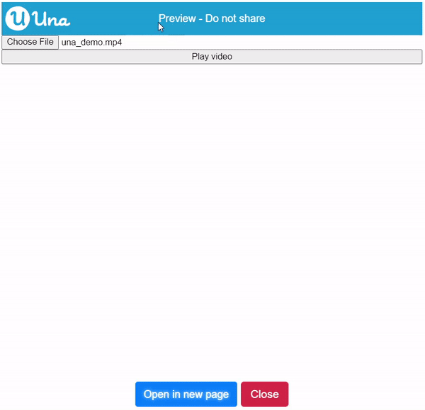 Loading Video Inside a File Una Platform