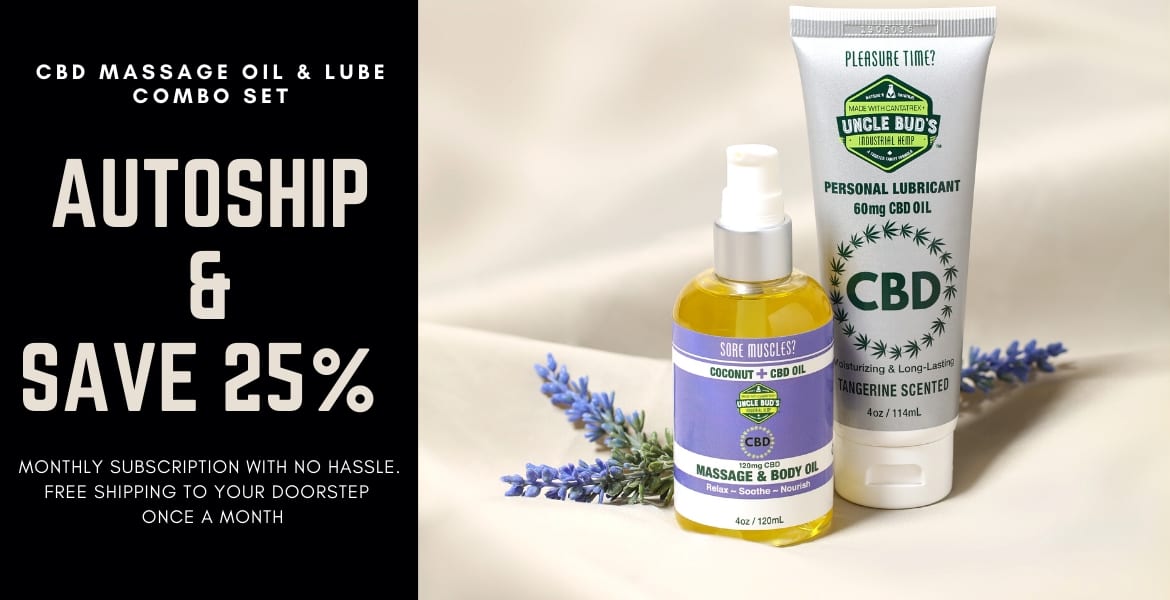 [Better Sex Box] CBD Massage Oil & Lube Uncle Bud’s Hemp