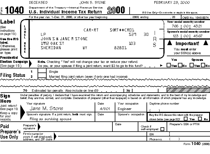 Publication 17 Your Federal Tax; Final Return for the Decedent