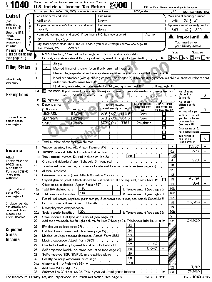 Publication 225 Farmer's Tax Guide; Preparing the Return
