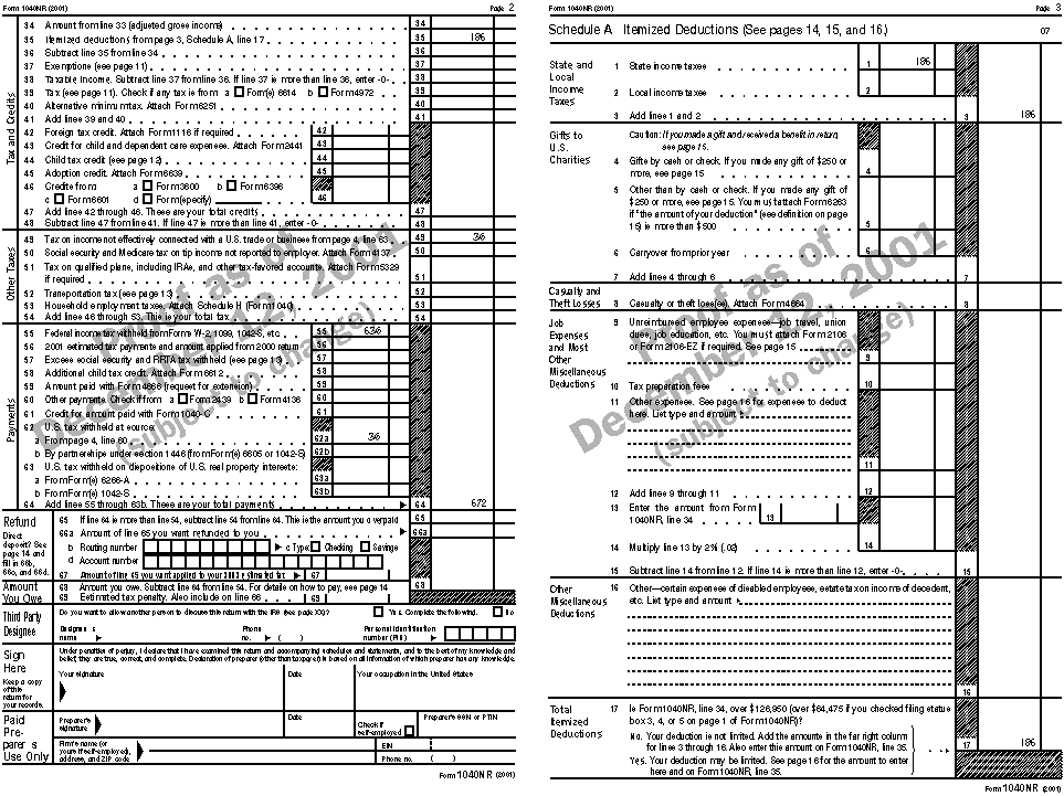 Publication 519 U.S. Tax Guide for Aliens; Illustration of DualStatus Return