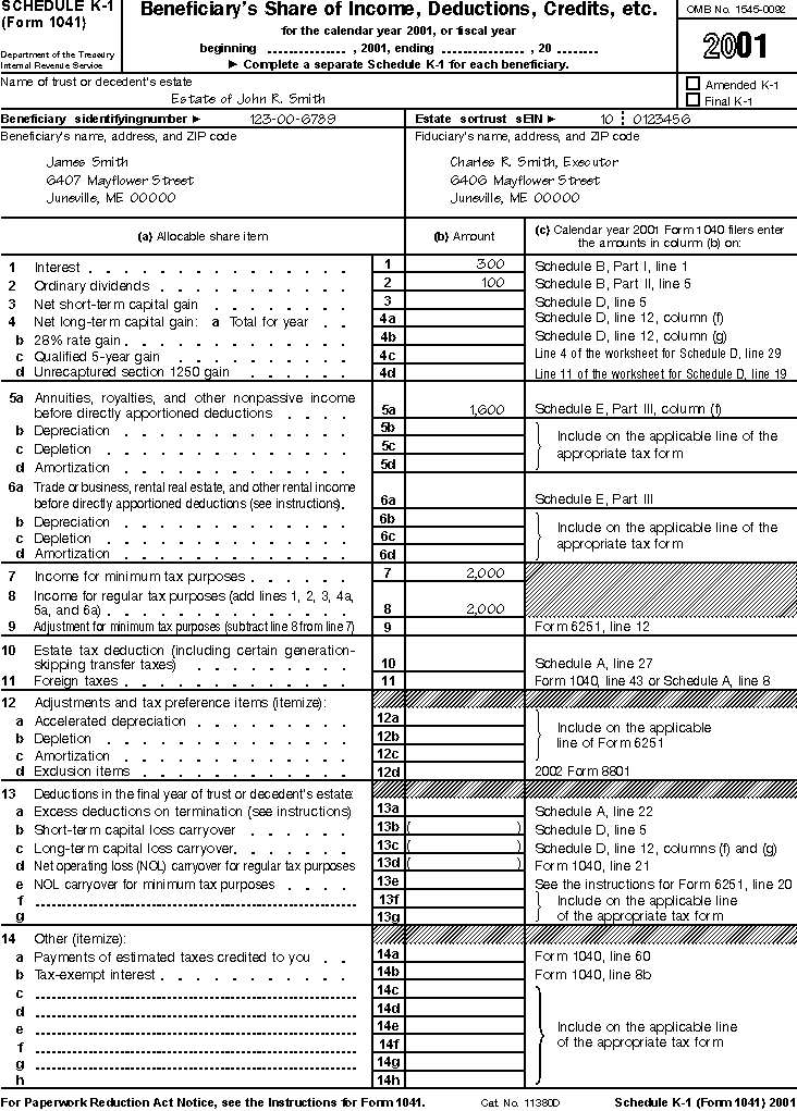 Tax Return K1 Tax Return